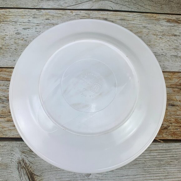 Vintage Anchorware #696 Anchor Hocking Milk Glass Red Oven Proof 9" Plate Set 4 - Picture 7 of 9